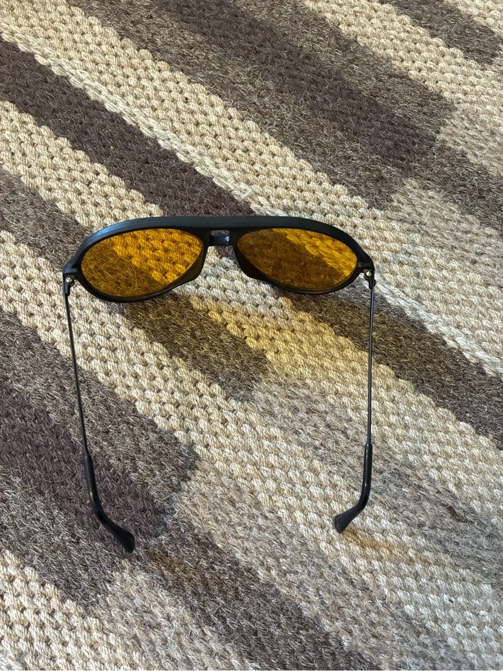 Vintage AmberVision Night Drive Sunglasses Aviator 80s 90s As Seen On TV Taiwan